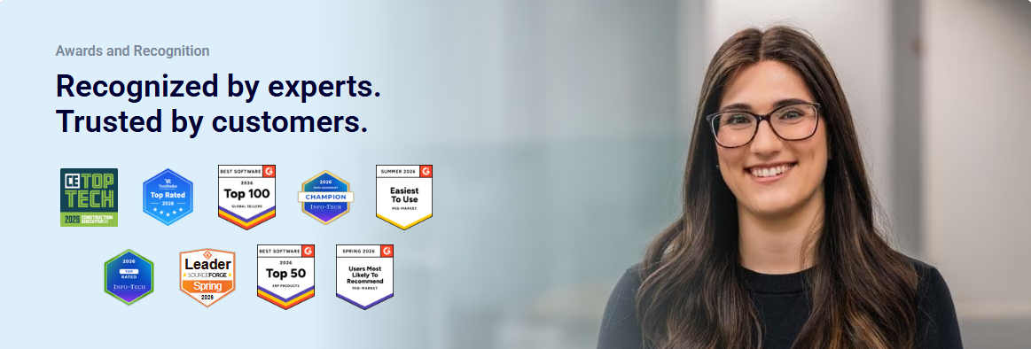 Recognized by experts. Trusted by customers.